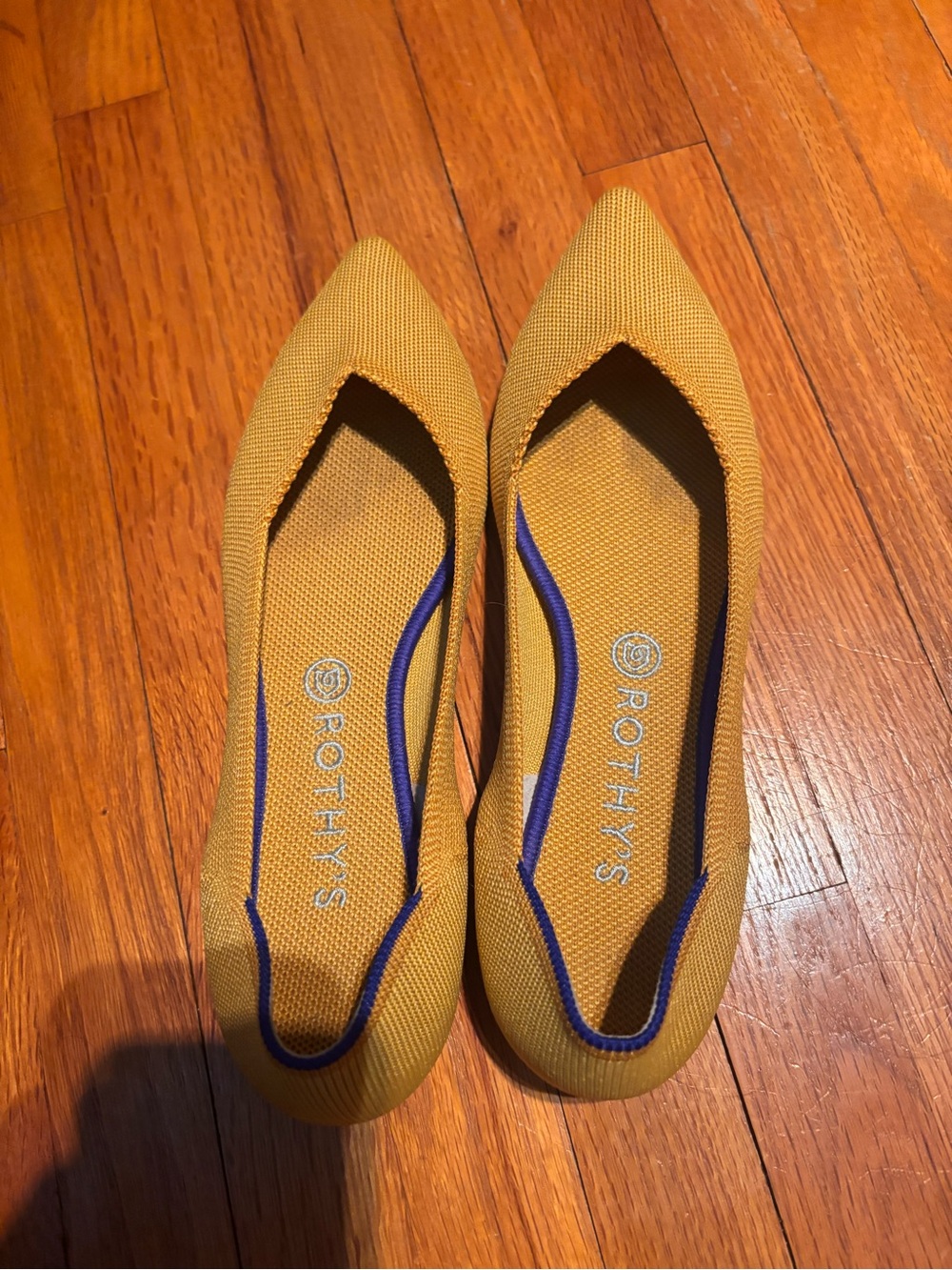 Rothy’s The Point Ballet Flats in Marigold Size 11 Yellow Retired Color - Picture 3 of 7
